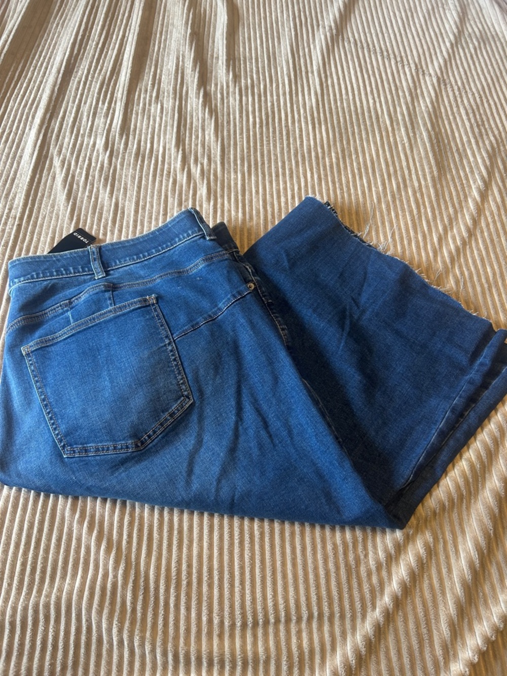 Lane Bryant Women’s  Straight Jeans in Medium to Dark Blue Wash